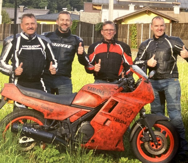 Begeisterte Motorradfahrer im Hochkönigblick