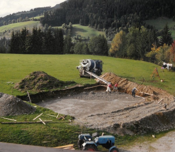 Beginn des Poolbaues